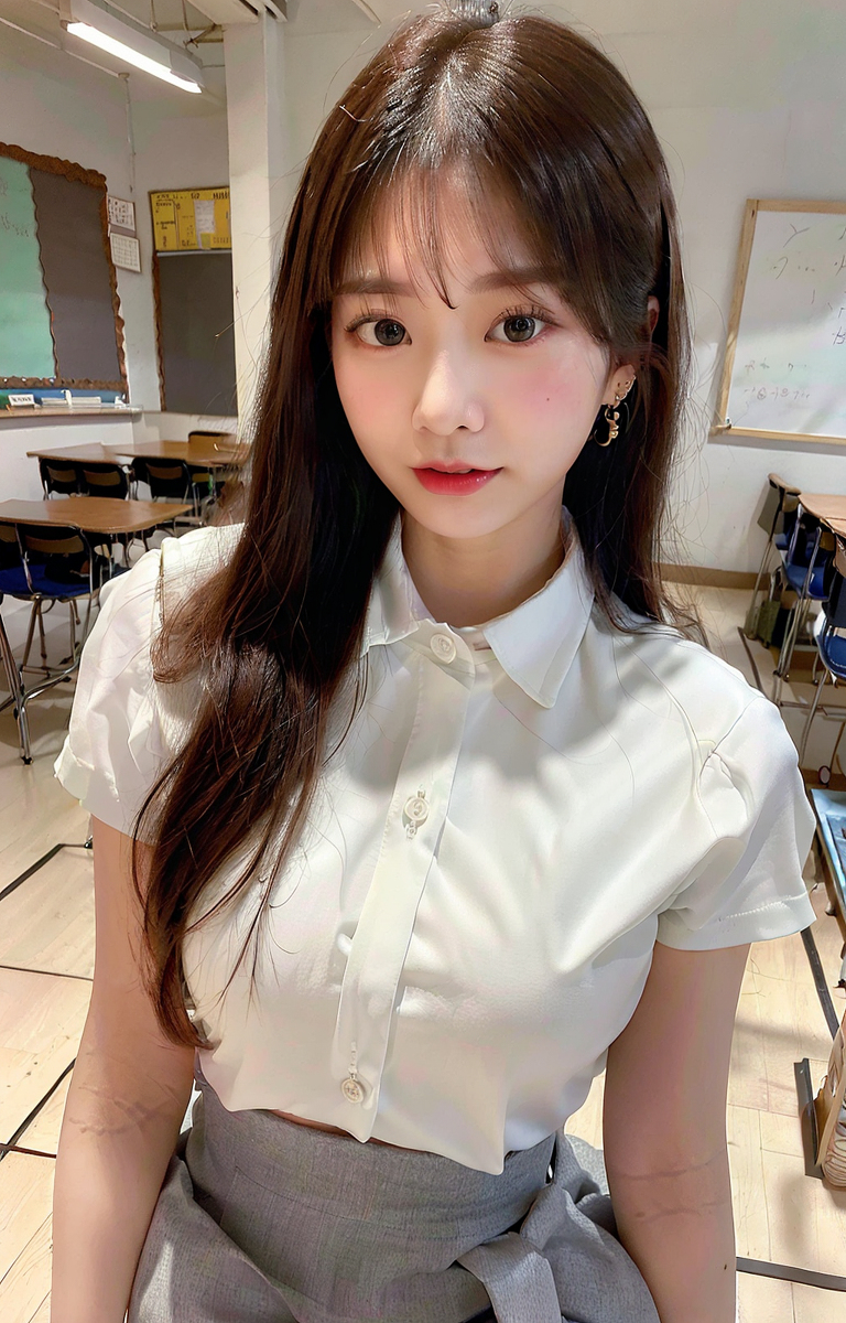 AI生成美女~Girl in classroom