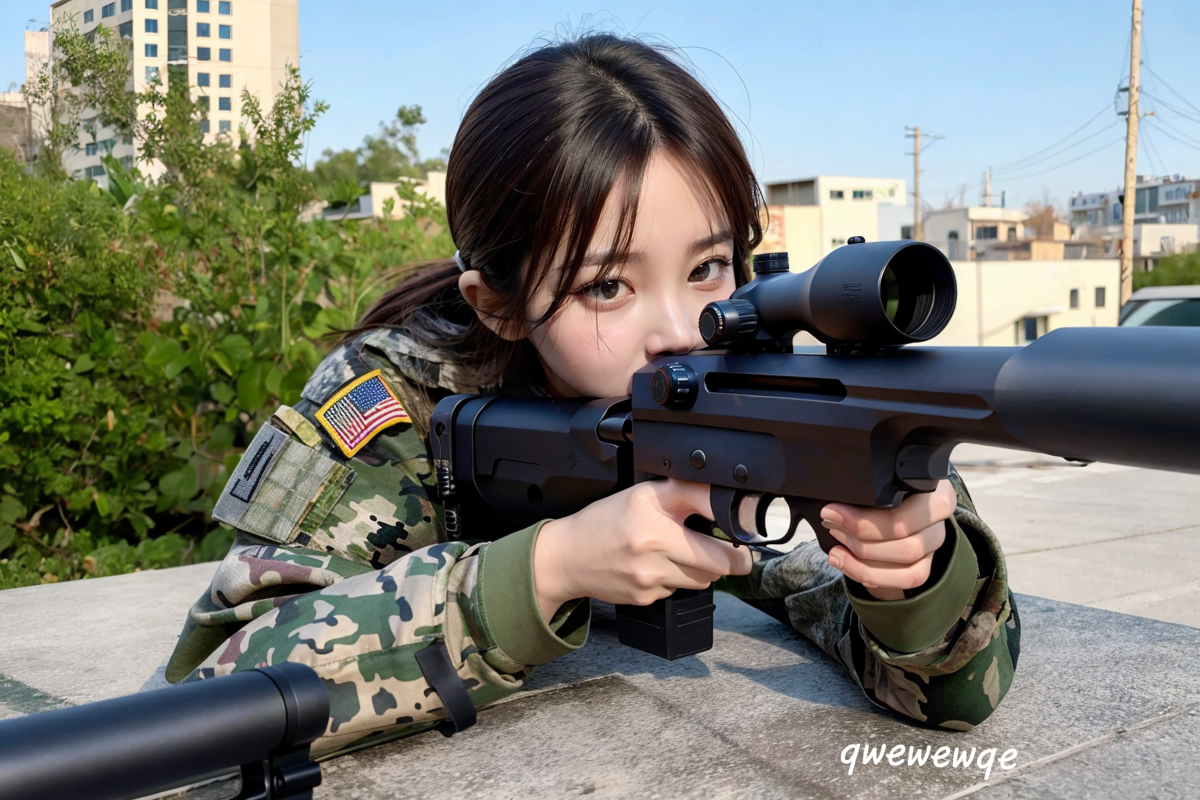 AI生成美女~Sniper 狙击手