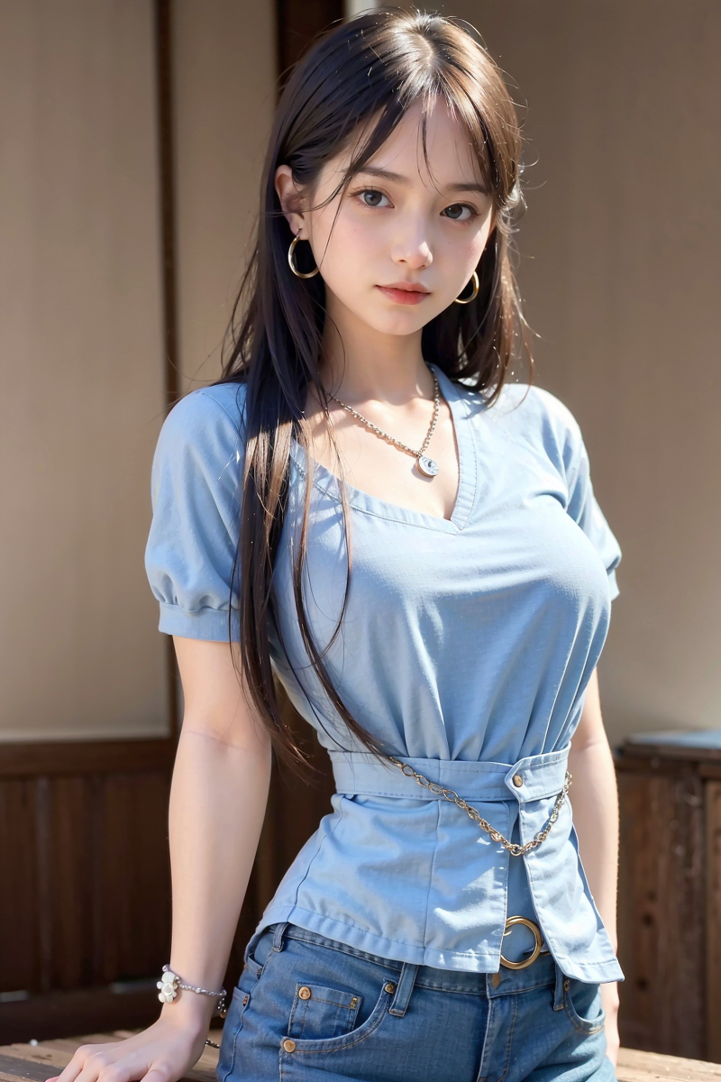 AI生成美女~LUKE LEE-Girl in the mini zoo