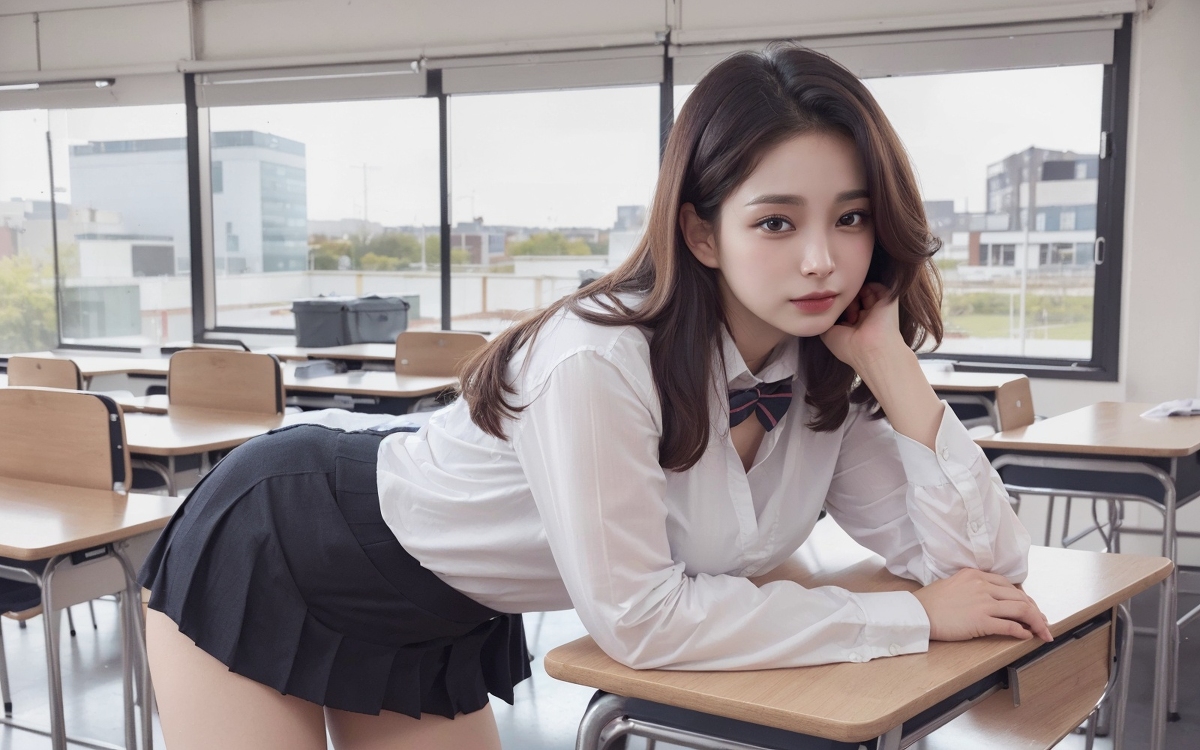 AI生成美女~Ai_DaDaDak-Ai girl school look