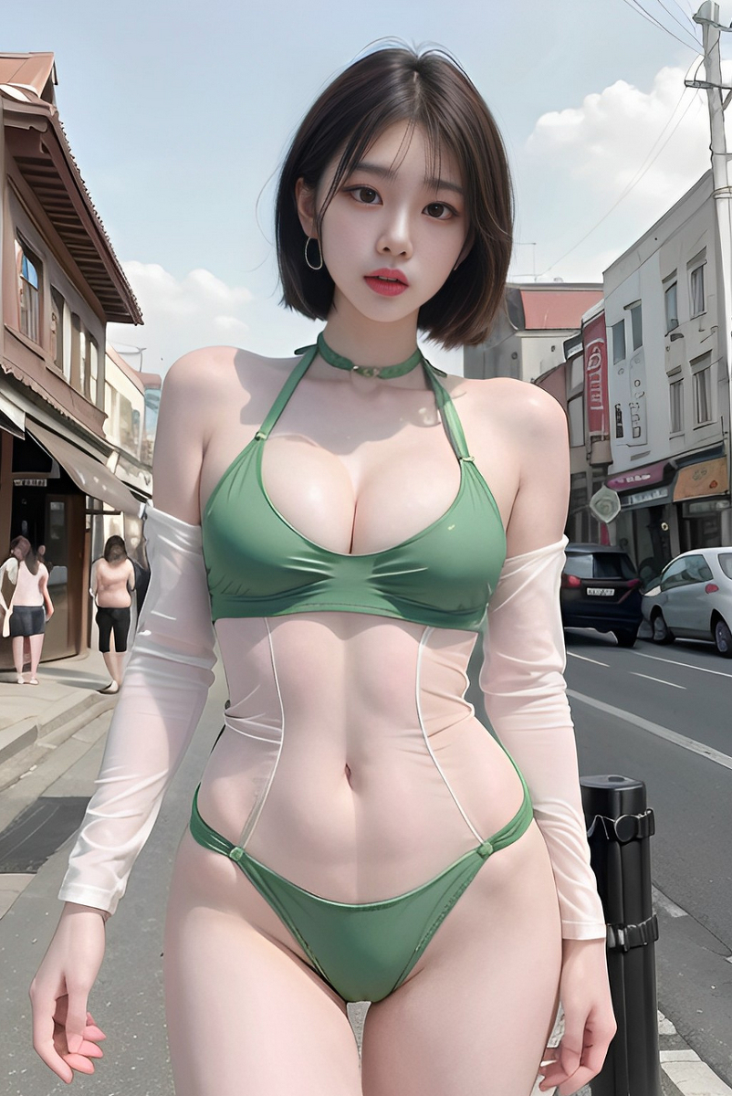 AI生成美女~As D-ショートヘア(泳装)