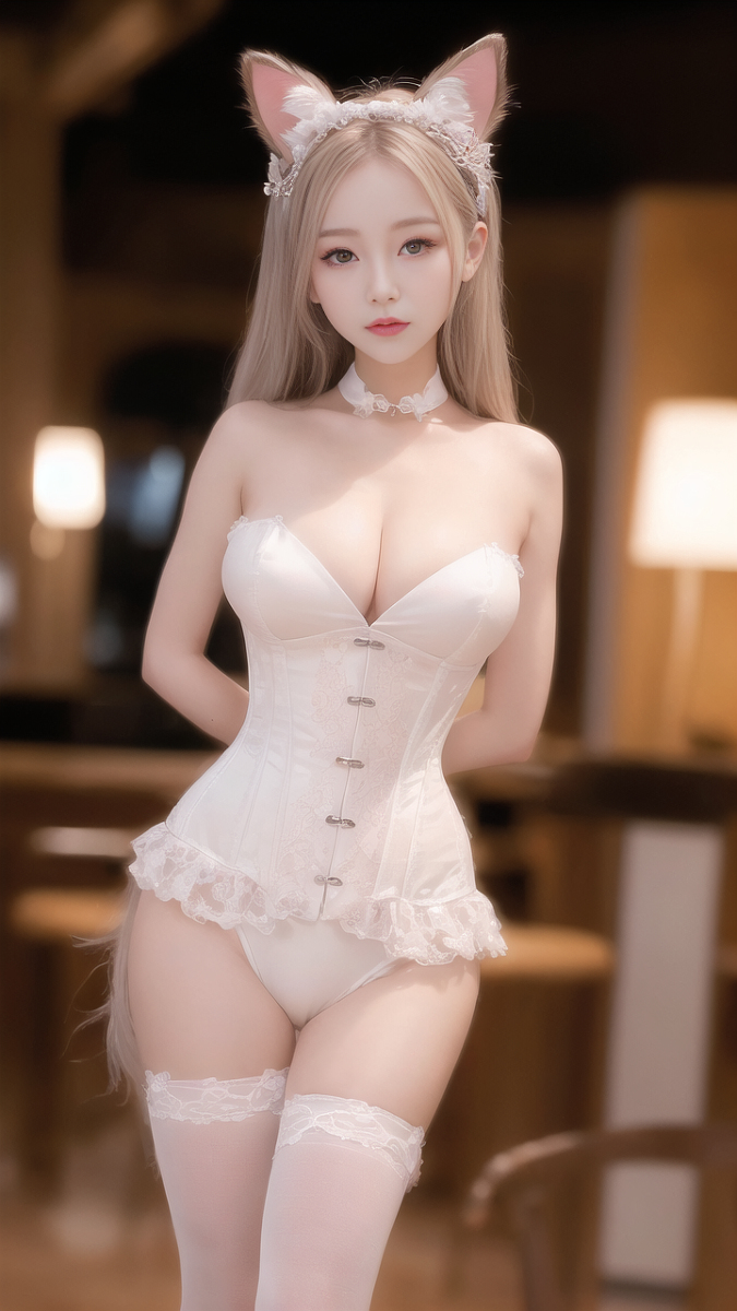 AI生成美女~AI Painting-猫耳女仆