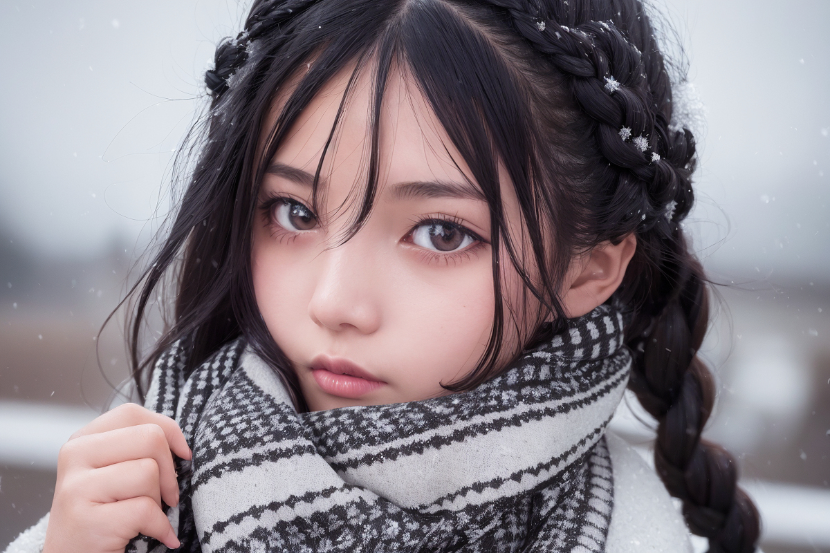 AI生成~NATSUNE_AI-雪の降る日