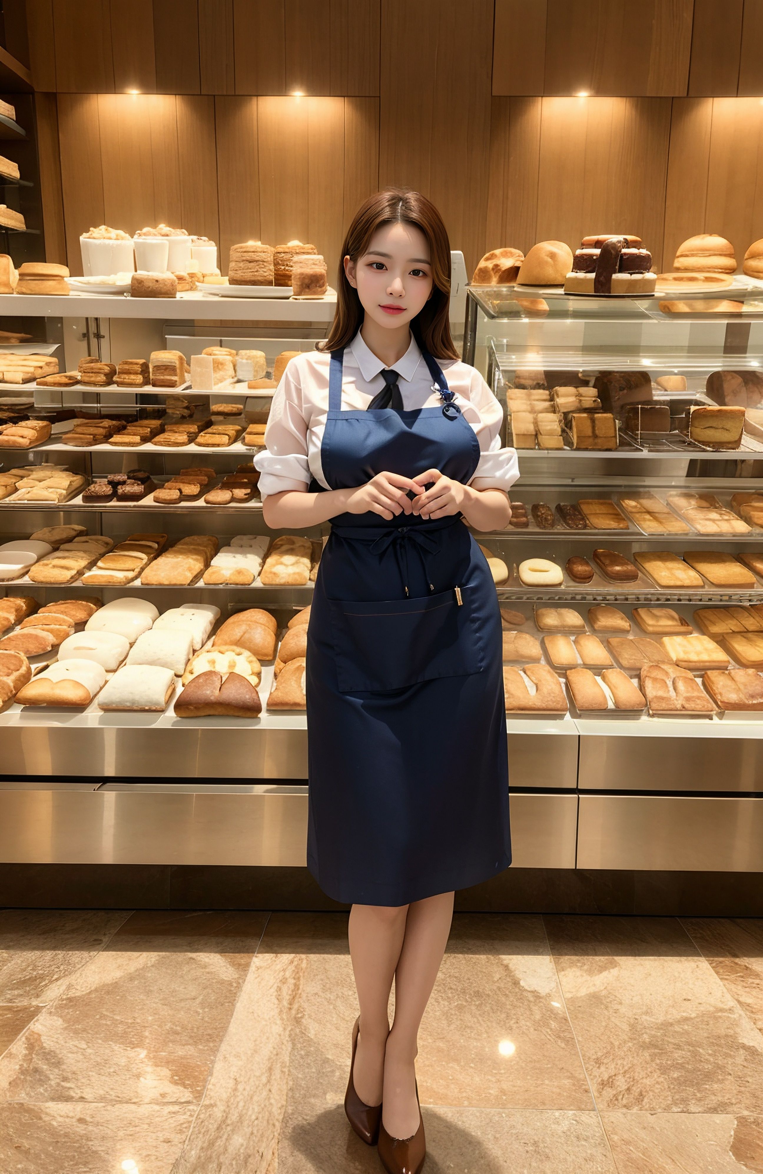 I like the bakery uniform, I like the delicious bakery~