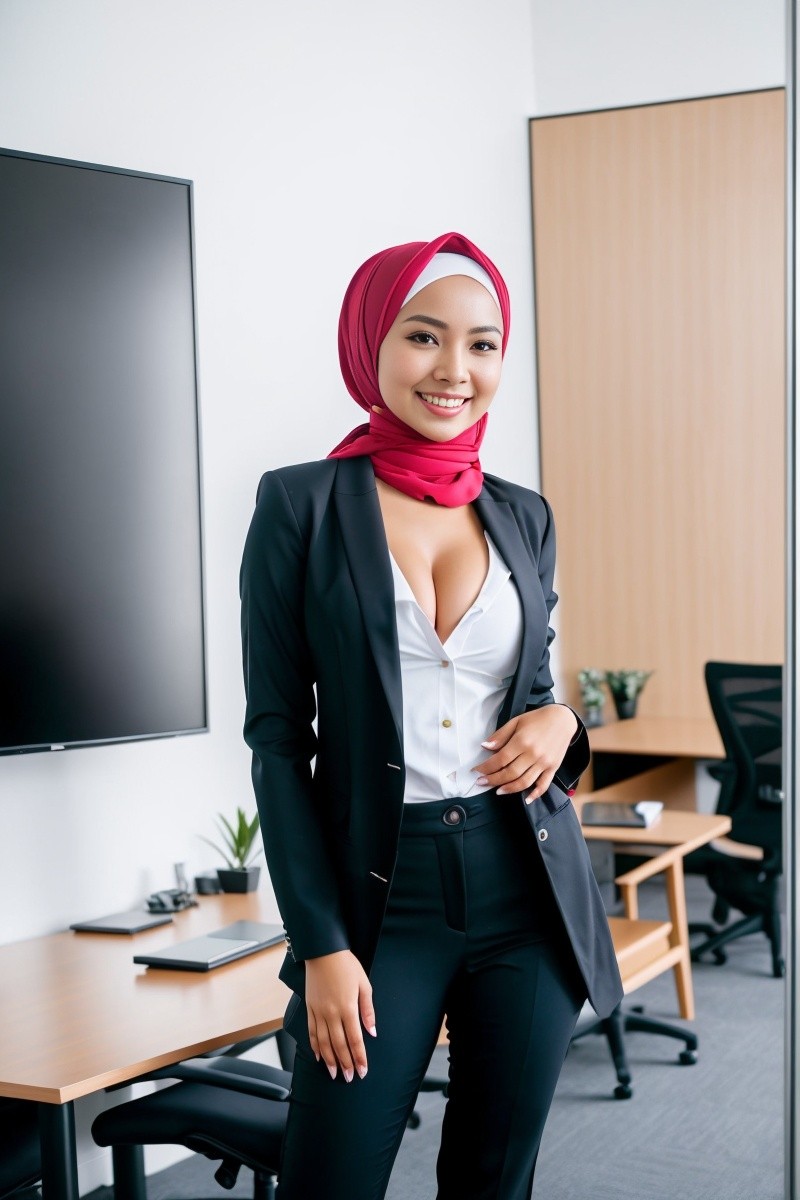 Hijabi coworker