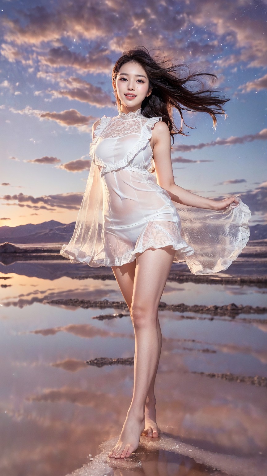 salt desert white dress