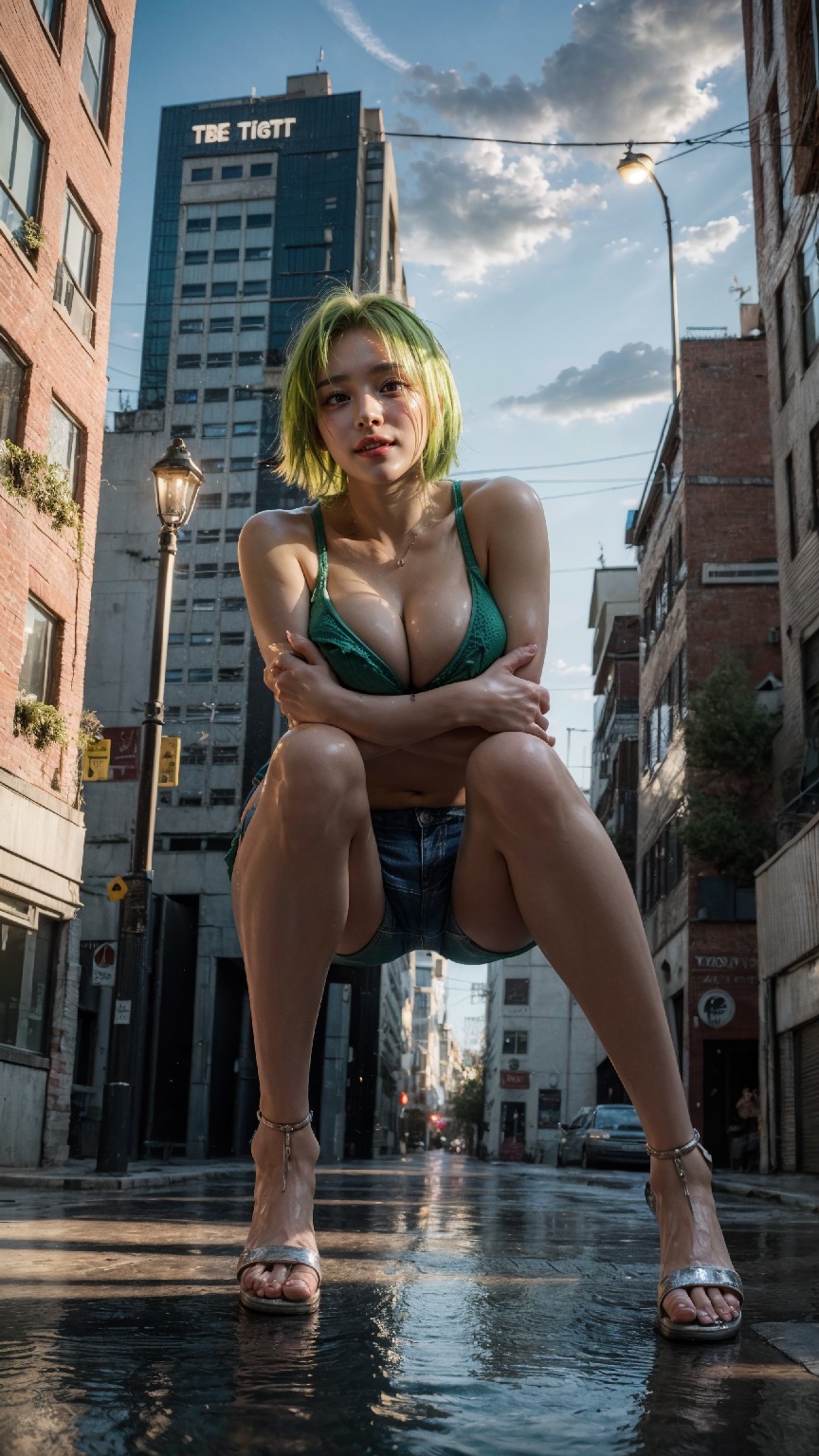 Underboob short pants