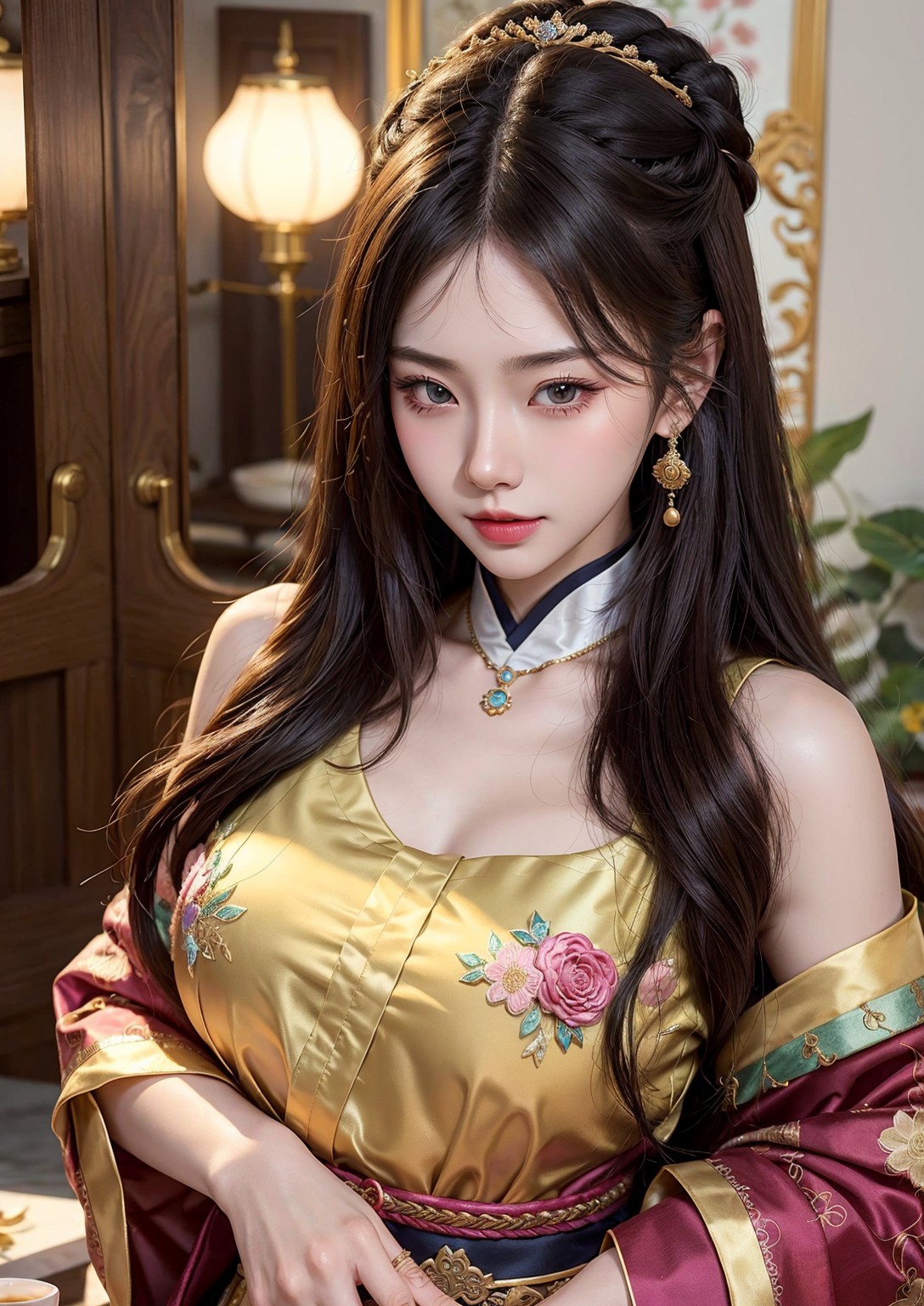 东方汉服的女孩